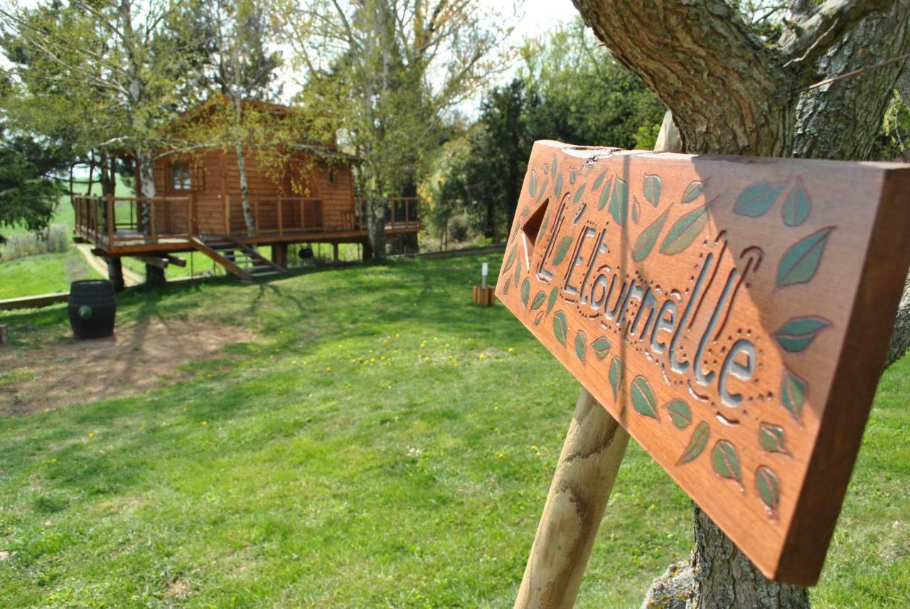 L'Etournelle - Cabane Perchee Chaussan Exteriör bild
